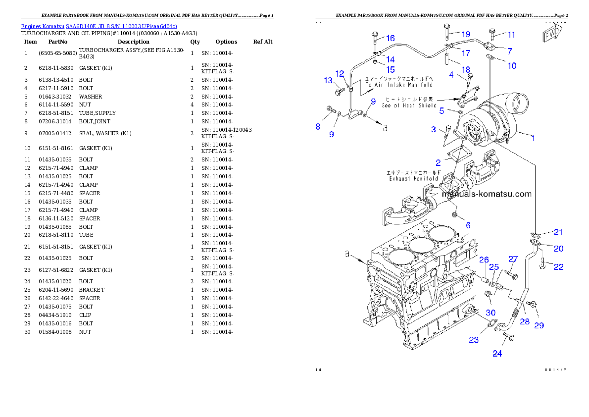 Protected: SAA6D140E-3B-8 S/N 110003-UP Partsbook