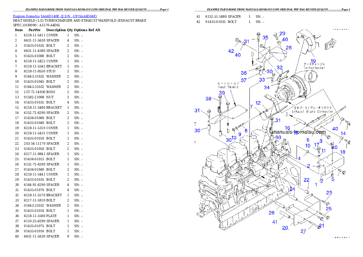 Protected: SAA6D140E-3J S/N .-UP Partsbook