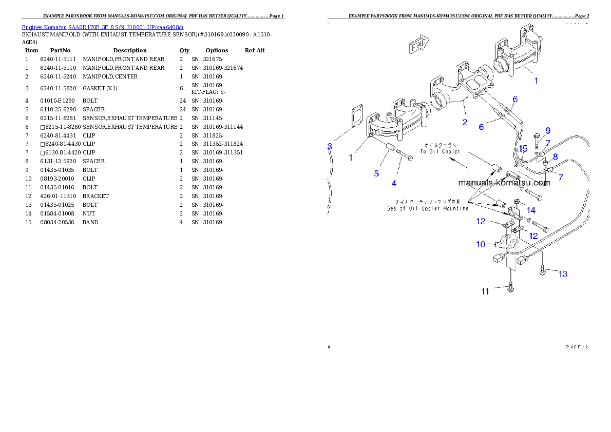 Protected: SAA6D170E-3F-8 S/N 310001-UP Partsbook