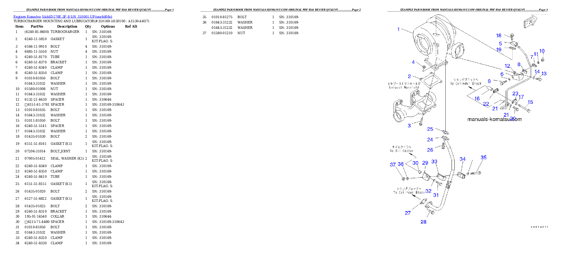 Protected: SAA6D170E-3F-8 S/N 310001-UP Partsbook