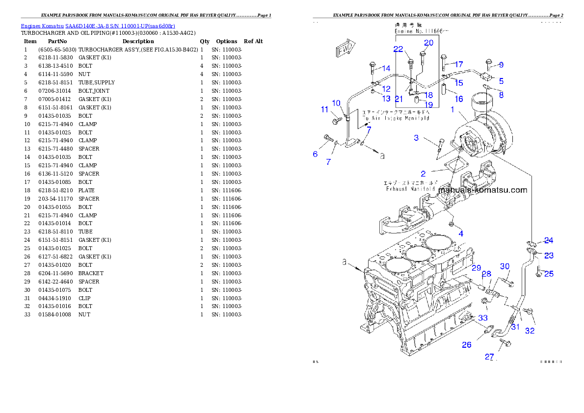 Protected: SAA6D140E-3A-8 S/N 110001-UP Partsbook
