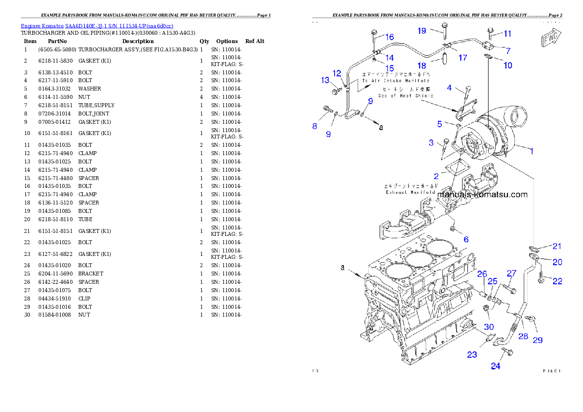 Protected: SAA6D140E-3J-1 S/N 111534-UP Partsbook