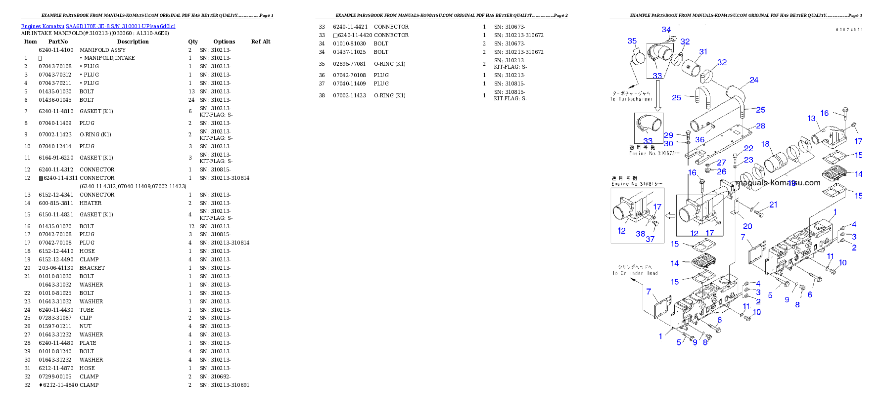 Protected: SAA6D170E-3E-8 S/N 310001-UP Partsbook