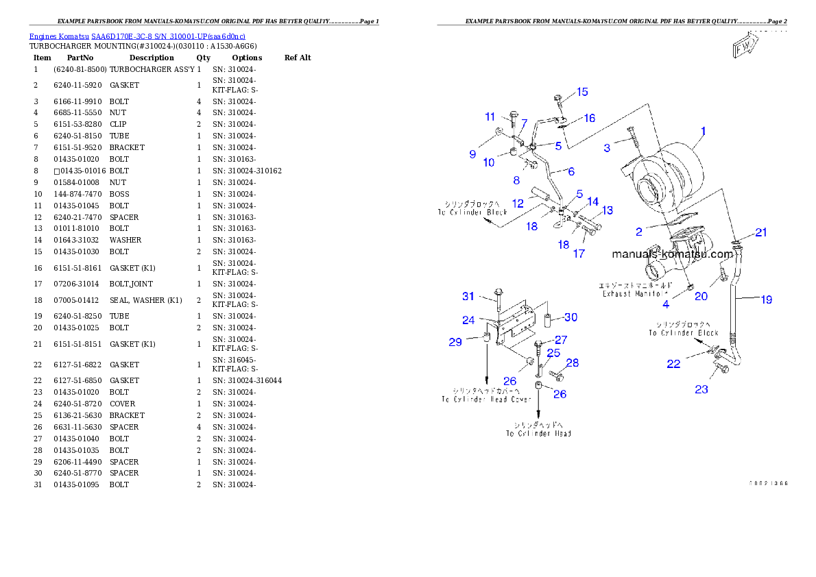 Protected: SAA6D170E-3C-8 S/N 310001-UP Partsbook