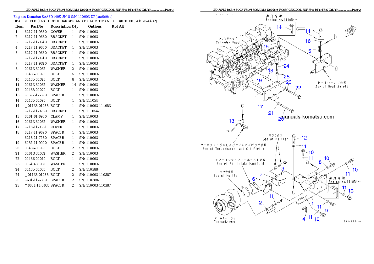 Protected: SAA6D140E-3N-8 S/N 110003-UP Partsbook