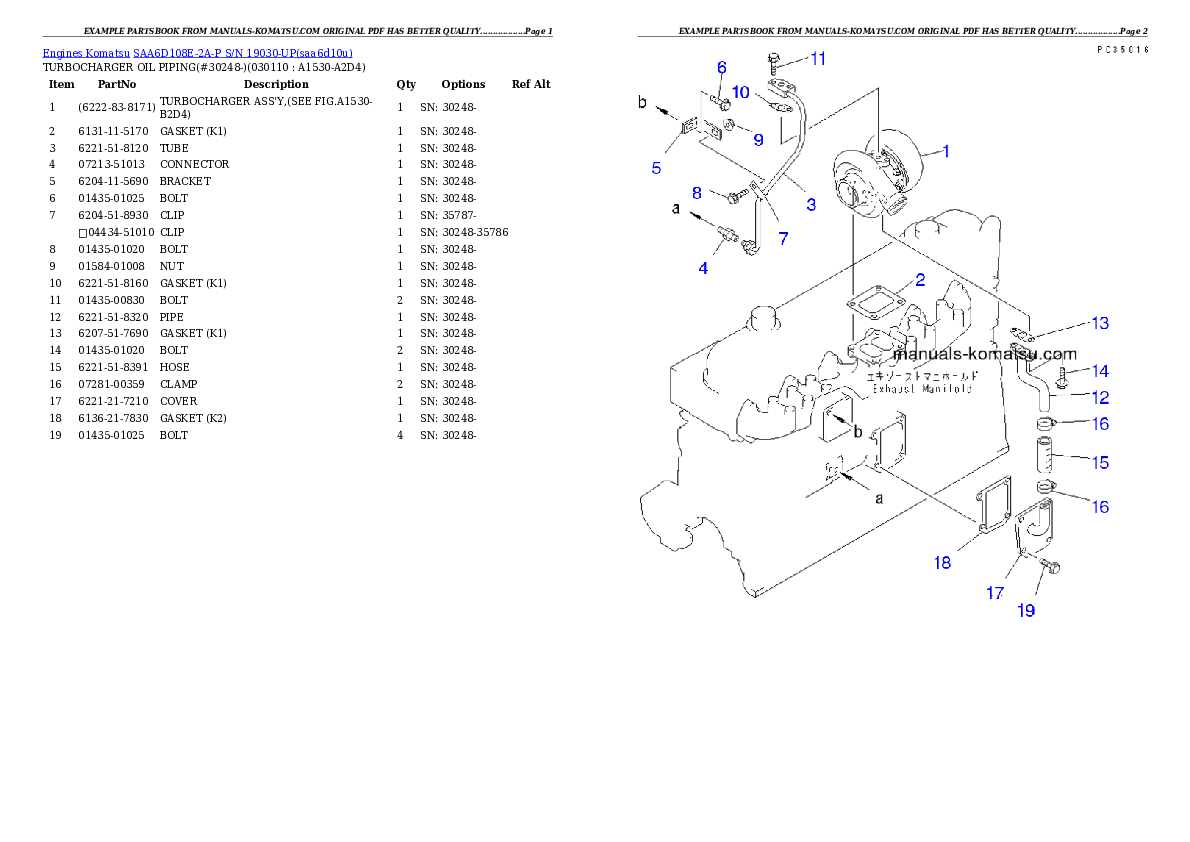 Protected: SAA6D108E-2A-P S/N 19030-UP Partsbook