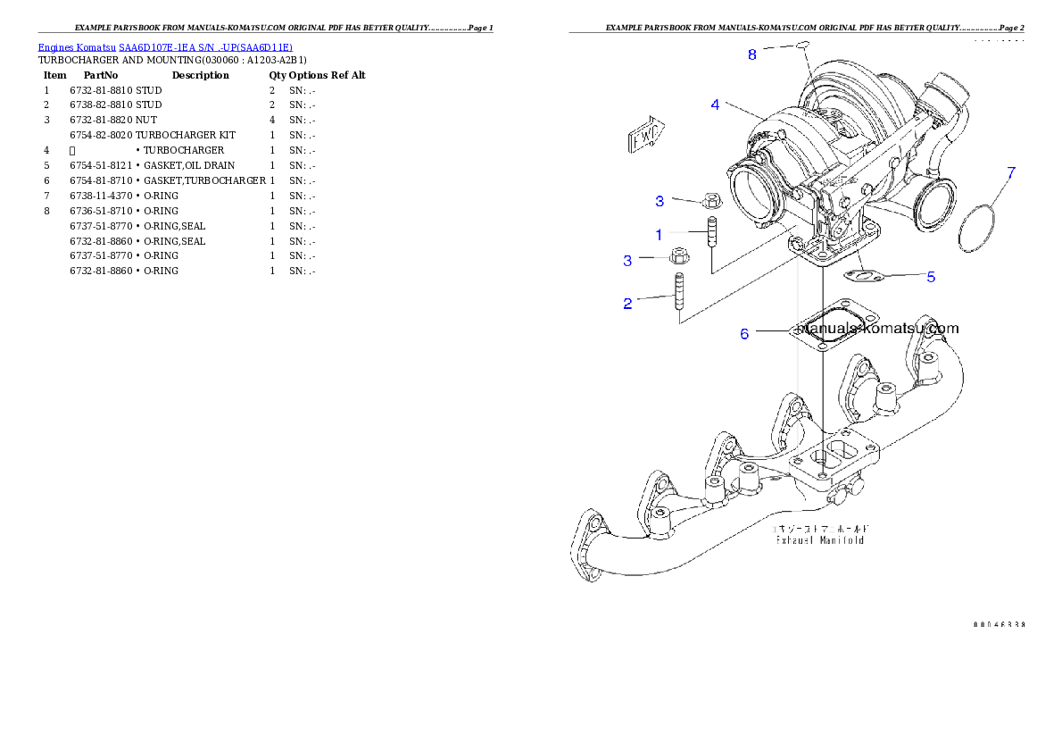 Protected: SAA6D107E-1EA S/N .-UP Partsbook