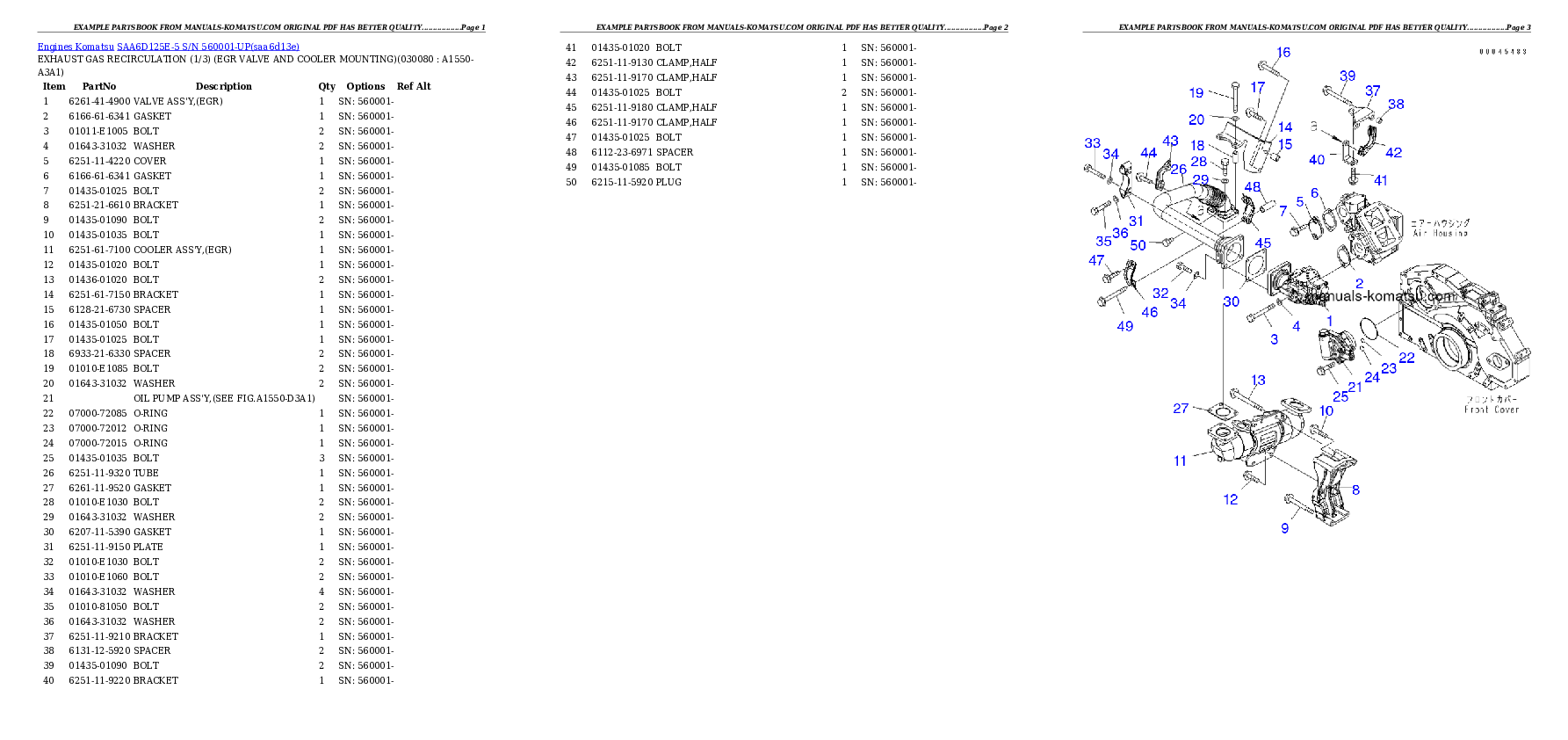 Protected: SAA6D125E-5 S/N 560001-UP Partsbook