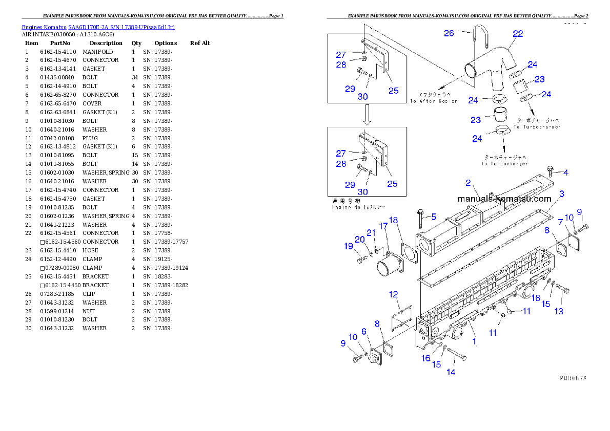 Protected: SAA6D170E-2A S/N 17389-UP Partsbook