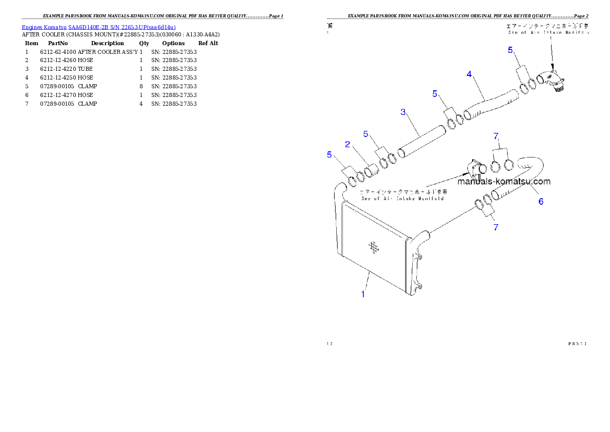 Protected: SAA6D140E-2B S/N 22653-UP Partsbook