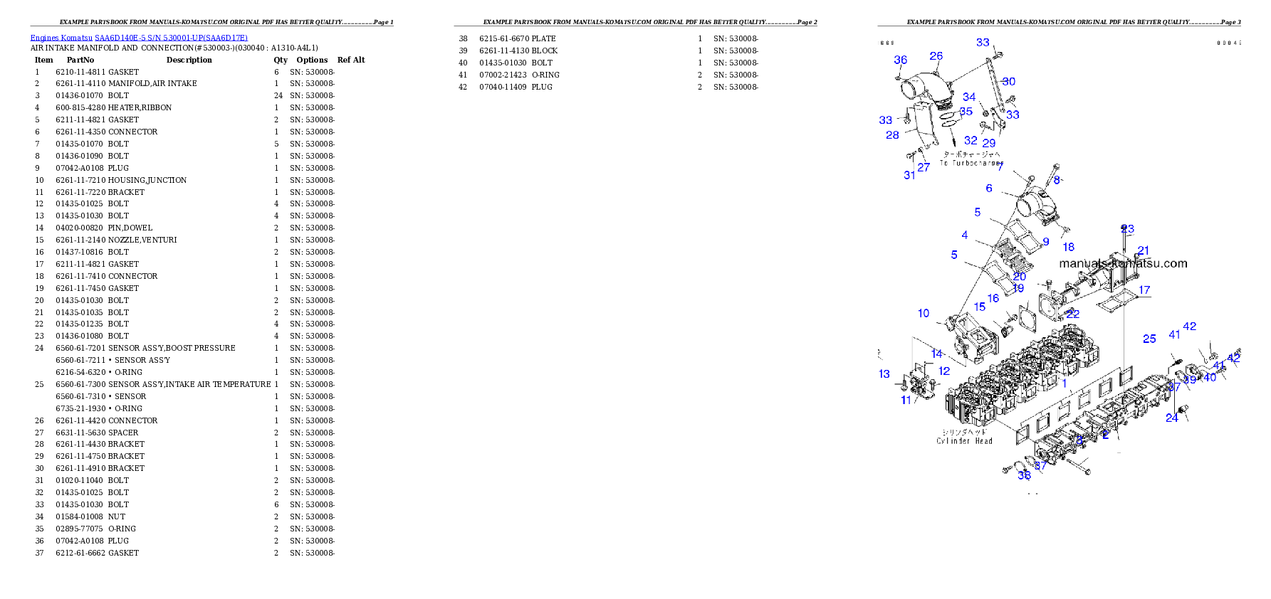 Protected: SAA6D140E-5 S/N 530001-UP Partsbook