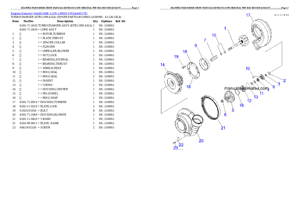 Protected: SAA6D140E-5 S/N 530001-UP Partsbook