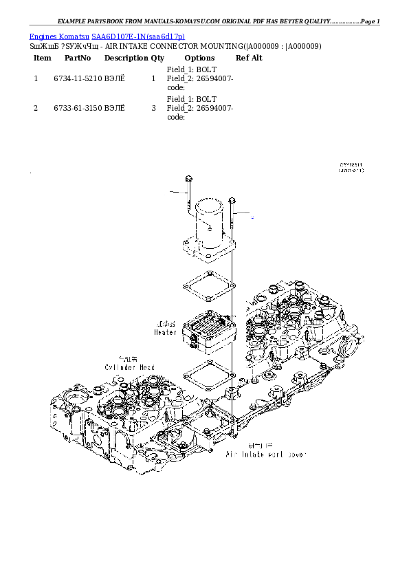 Protected: SAA6D107E-1N S/N 36506214-UP (For PC200-8M0/PC200LC-8M0) Partsbook