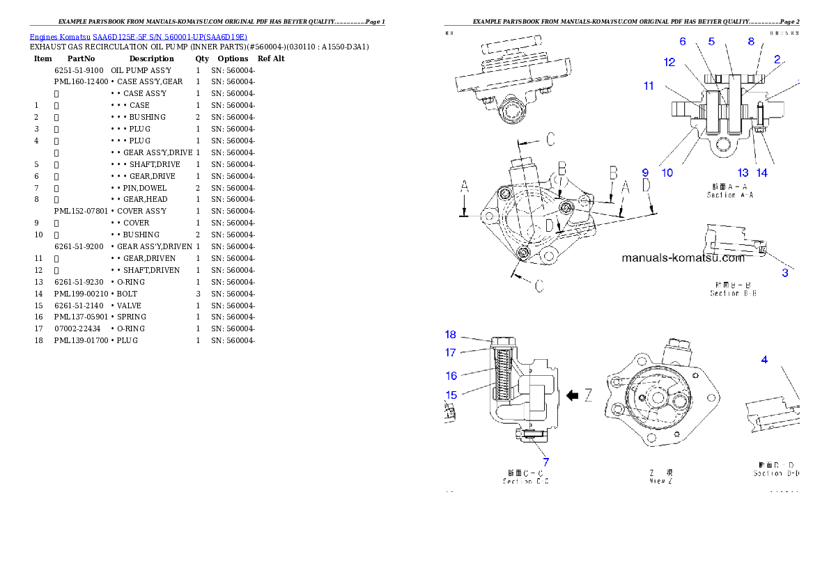 Protected: SAA6D125E-5F S/N 560001-UP Partsbook