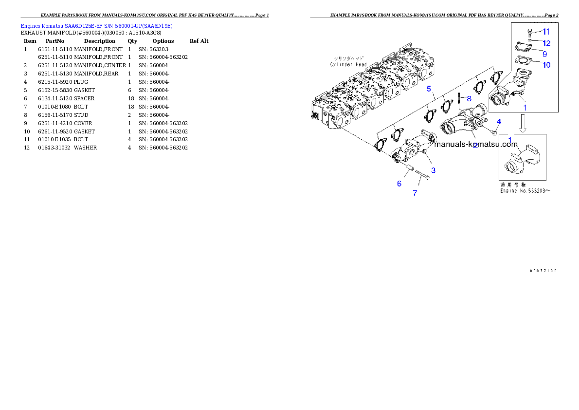 Protected: SAA6D125E-5F S/N 560001-UP Partsbook