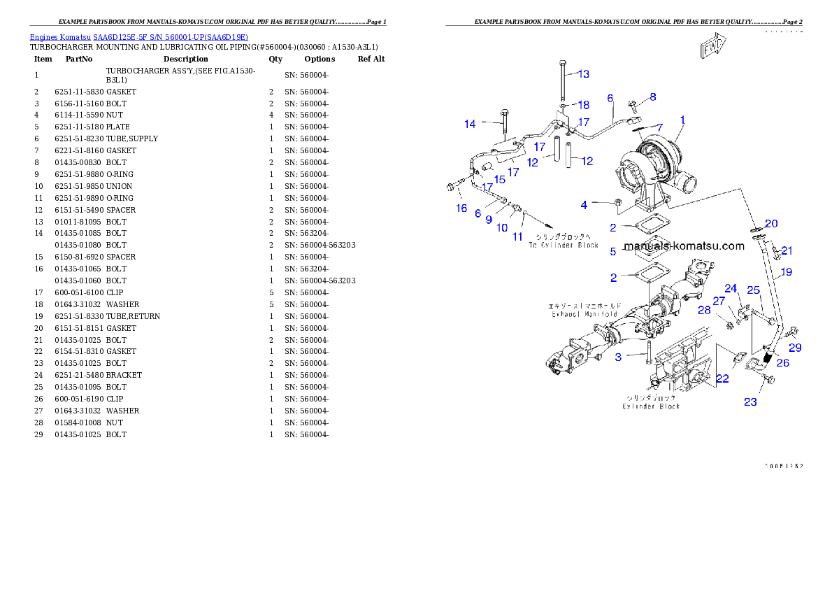Protected: SAA6D125E-5F S/N 560001-UP Partsbook