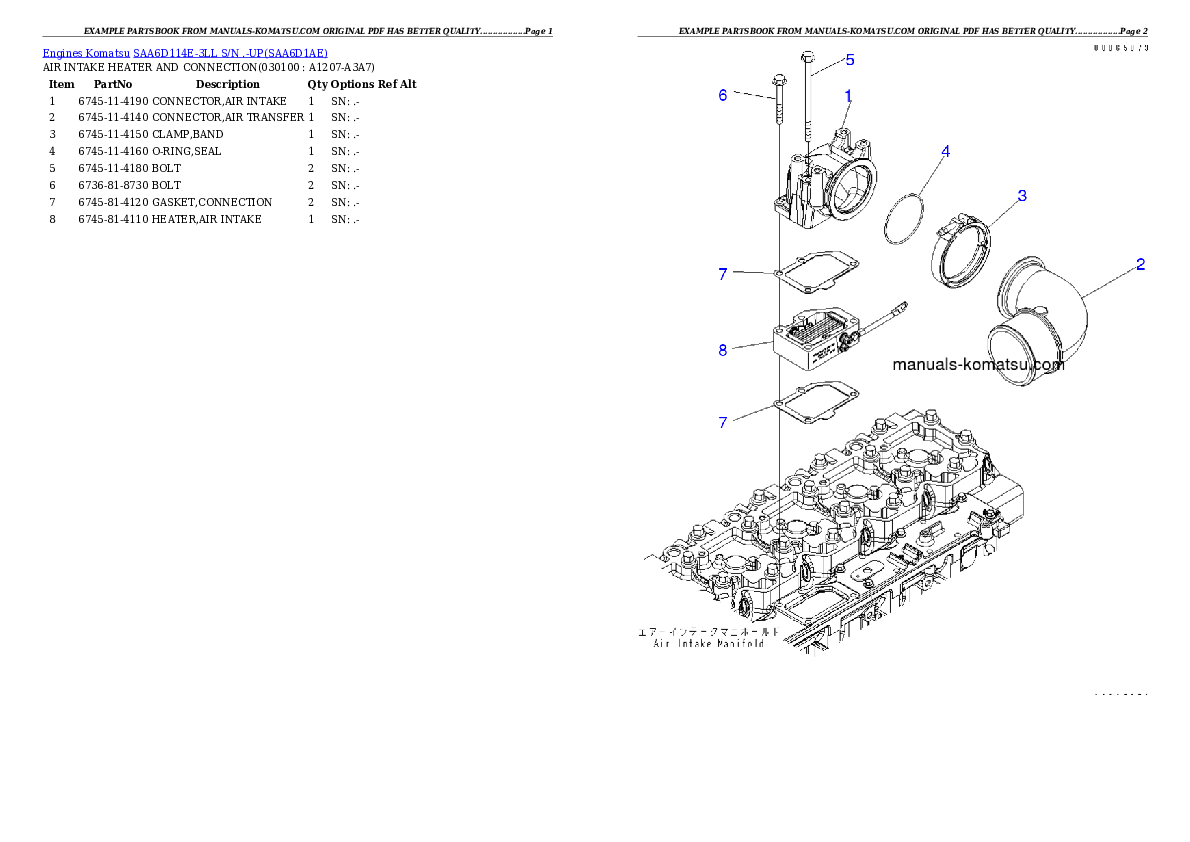 Protected: SAA6D114E-3LL S/N .-UP Partsbook
