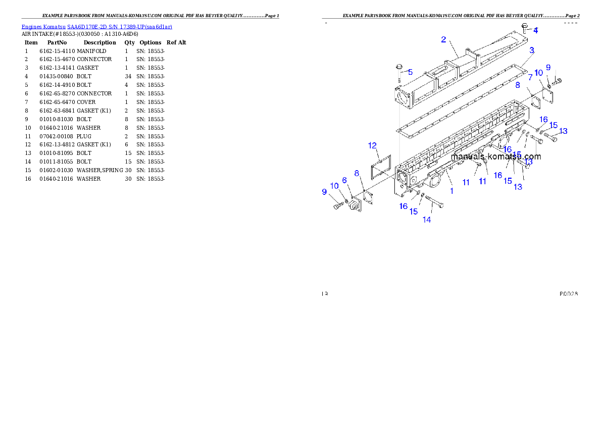 Protected: SAA6D170E-2D S/N 17389-UP Partsbook