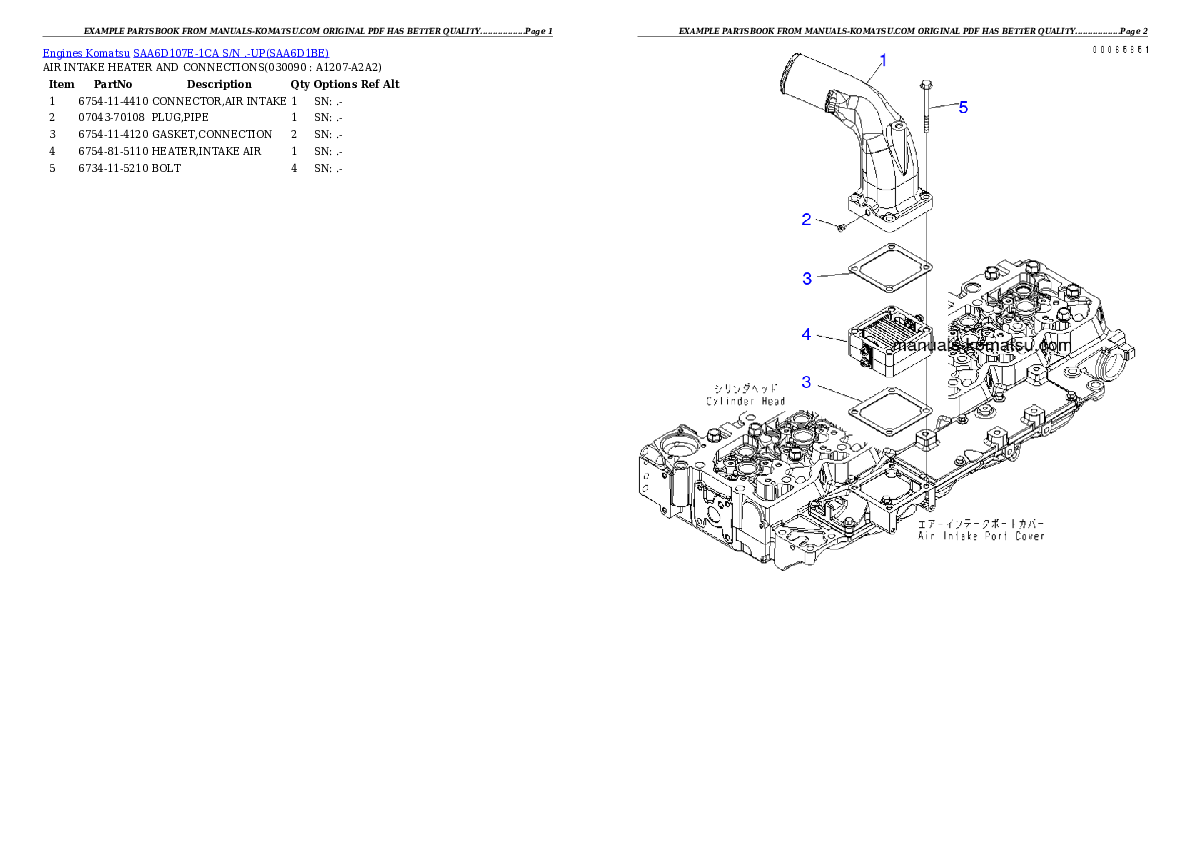Protected: SAA6D107E-1CA S/N .-UP Partsbook