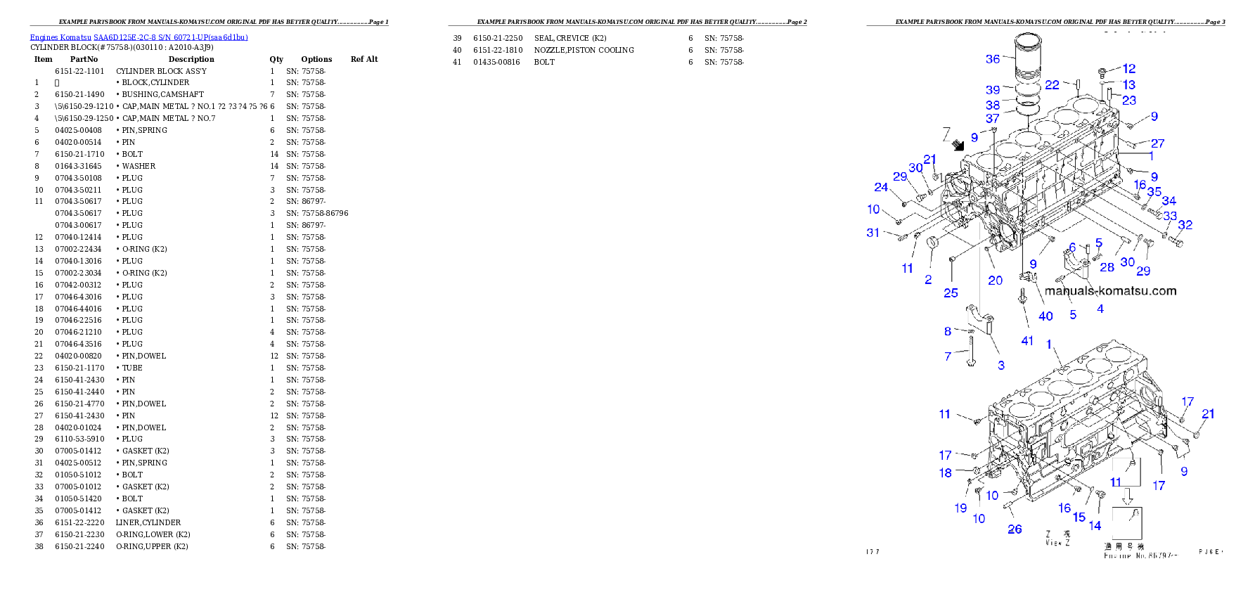 Protected: SAA6D125E-2C-8 S/N 60721-UP Partsbook