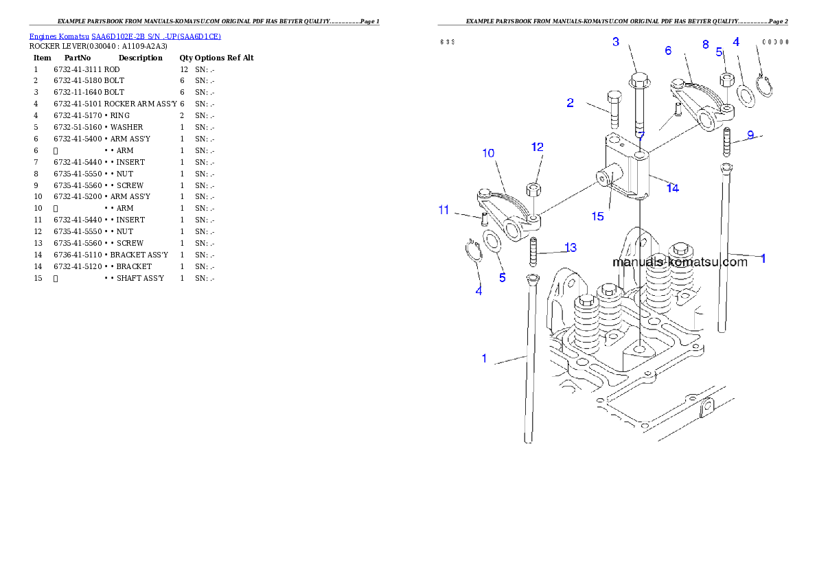 Protected: SAA6D102E-2B S/N .-UP Partsbook
