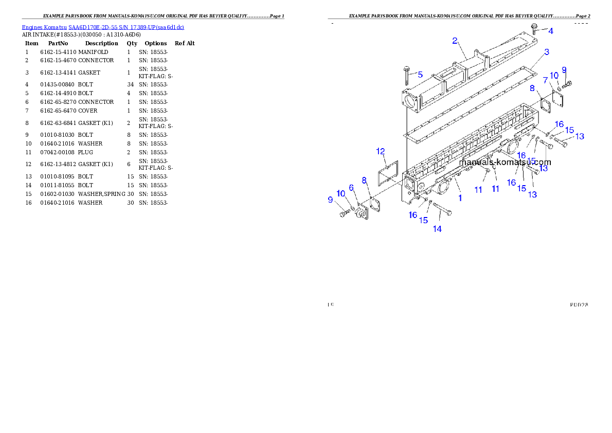 Protected: SAA6D170E-2D-55 S/N 17389-UP Partsbook