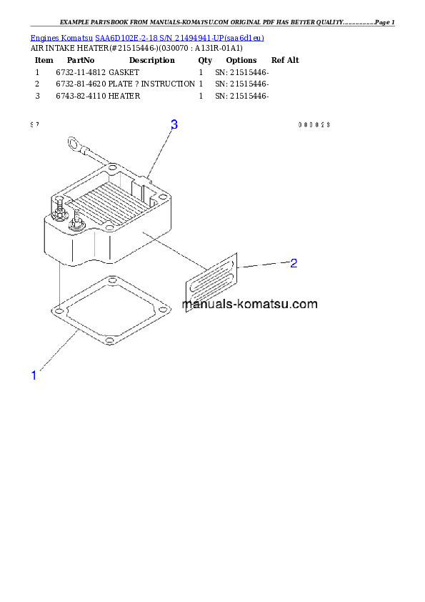 Protected: SAA6D102E-2-18 S/N 21494941-UP Partsbook
