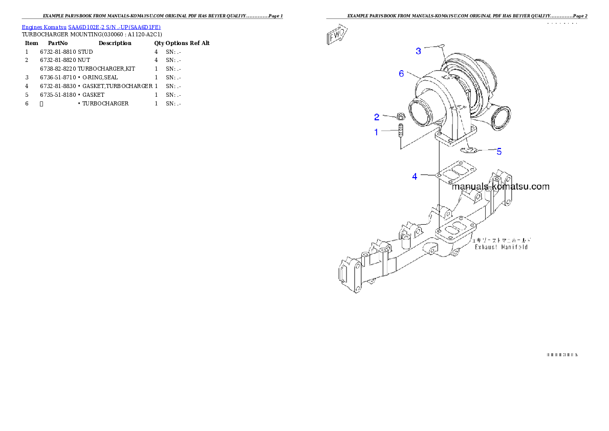 Protected: SAA6D102E-2 S/N .-UP Partsbook