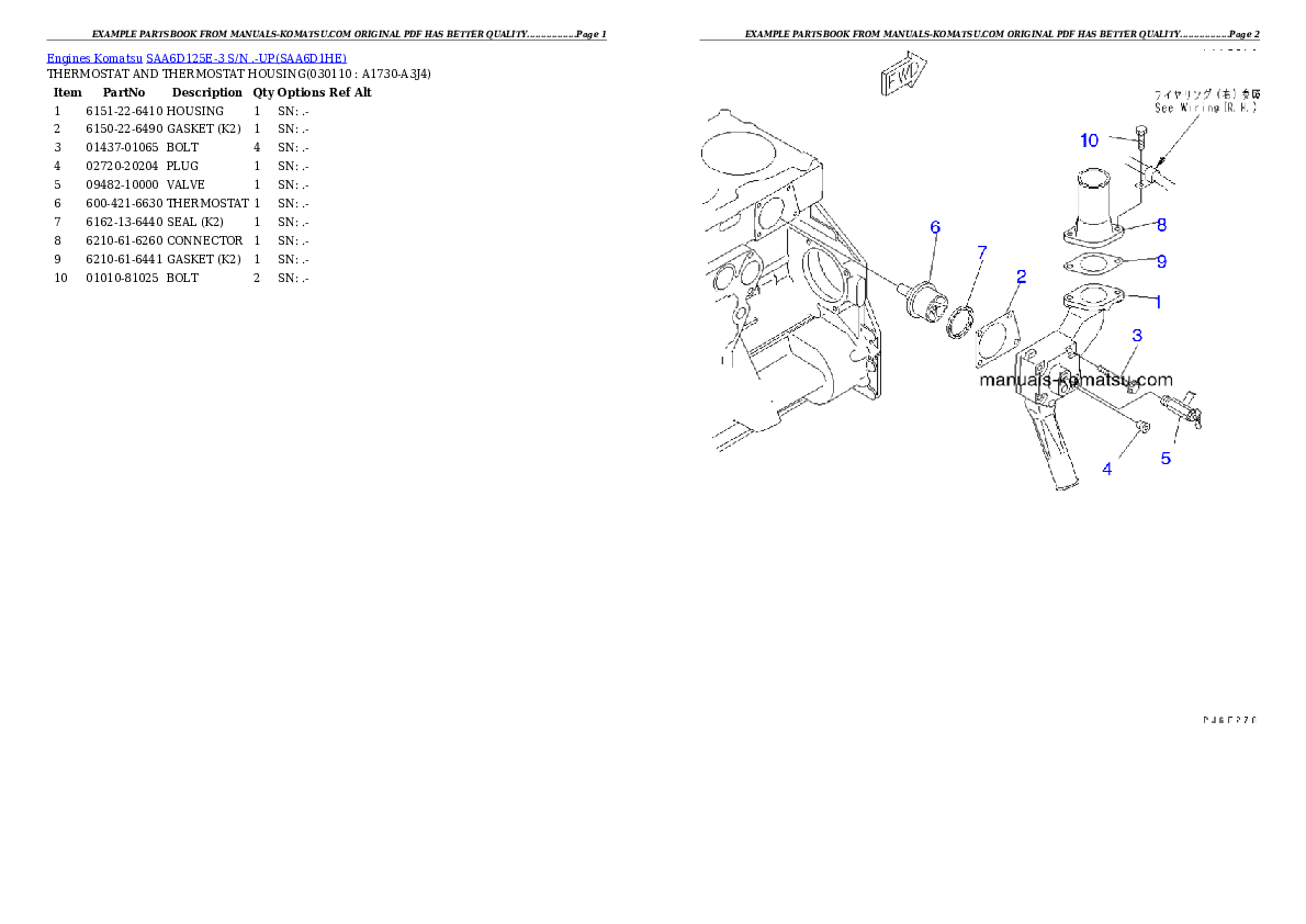 Protected: SAA6D125E-3 S/N .-UP Partsbook
