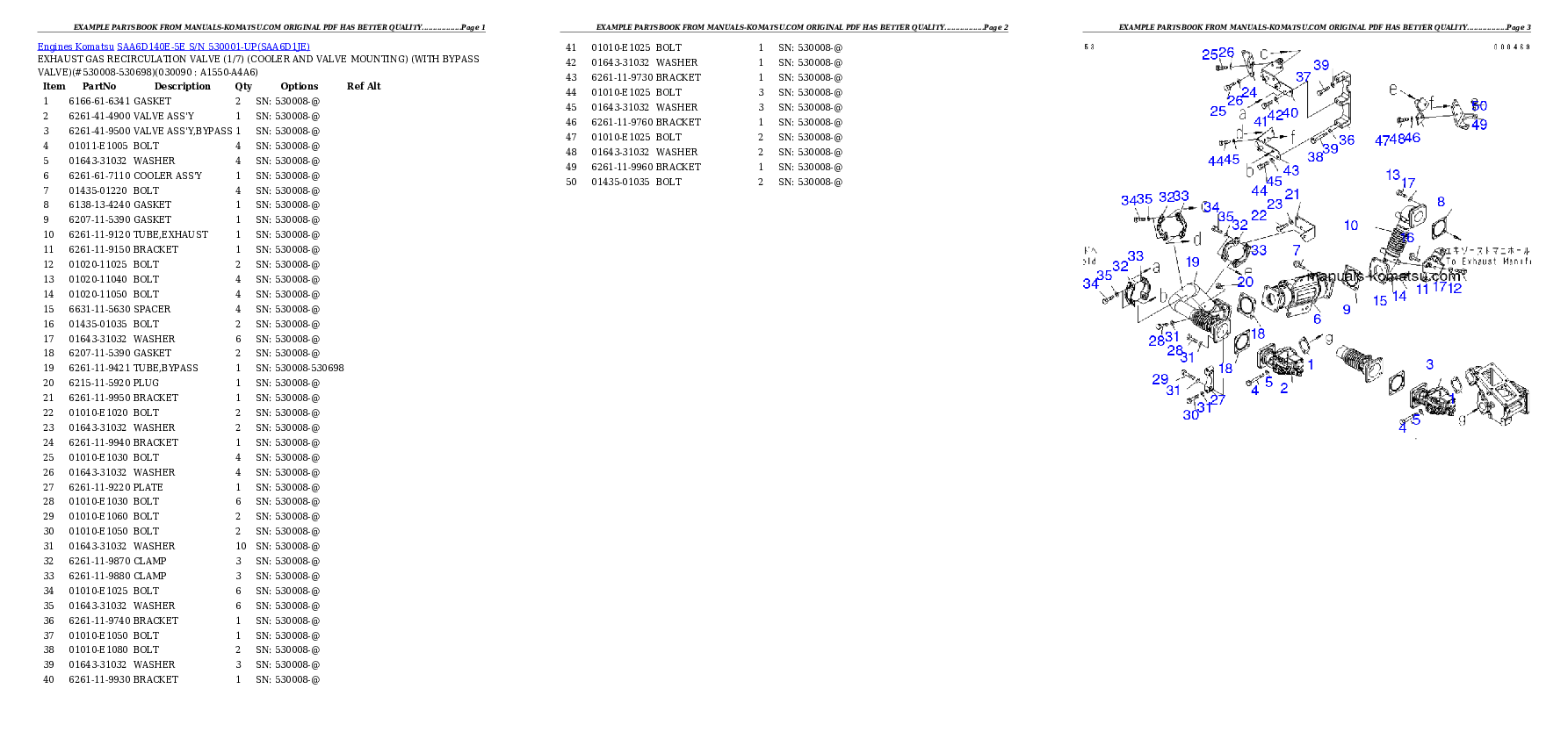 Protected: SAA6D140E-5E S/N 530001-UP Partsbook