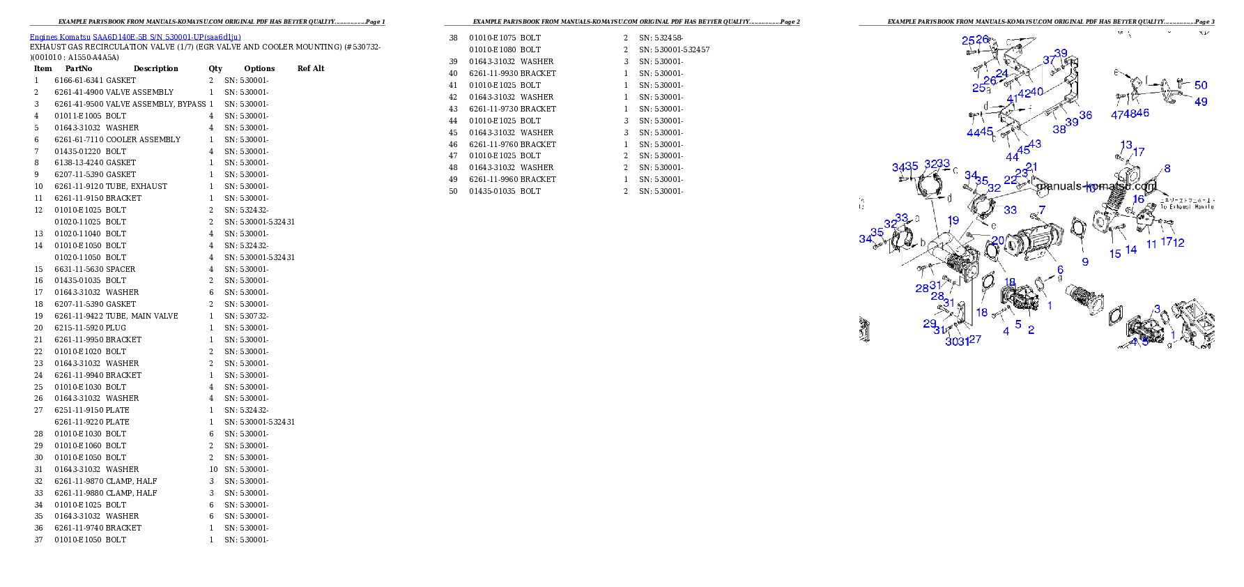 Protected: SAA6D140E-5B S/N 530001-UP Partsbook