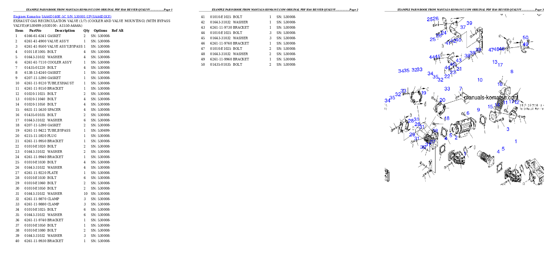 Protected: SAA6D140E-5C S/N 530001-UP Partsbook