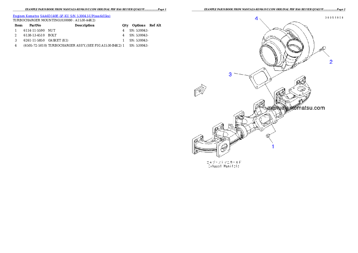 Protected: SAA6D140E-5F-KU S/N 530043-UP Partsbook