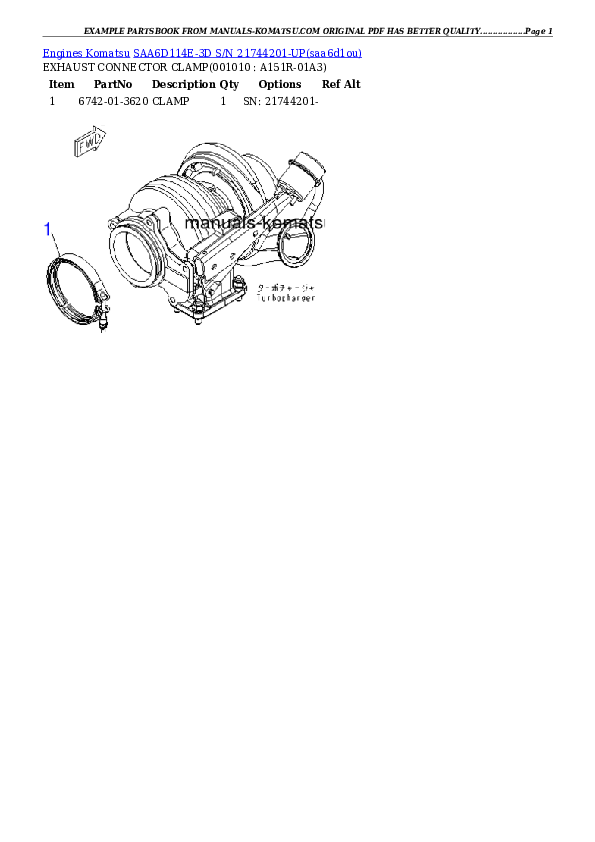 Protected: SAA6D114E-3D S/N 21744201-UP Partsbook