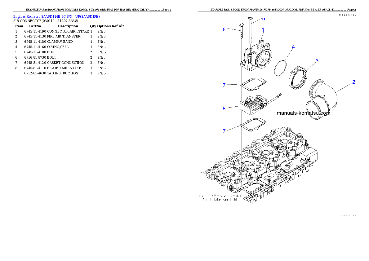 Protected: SAA6D114E-3C S/N .-UP Partsbook