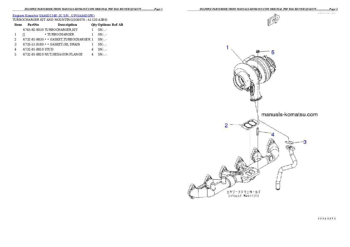 Protected: SAA6D114E-3C S/N .-UP Partsbook