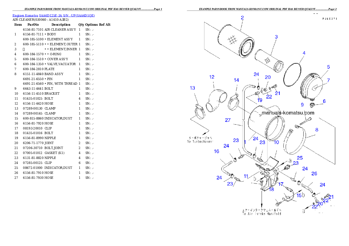 Protected: SAA6D125E-3A S/N .-UP Partsbook