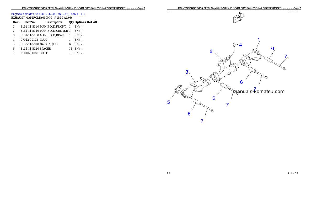 Protected: SAA6D125E-3A S/N .-UP Partsbook