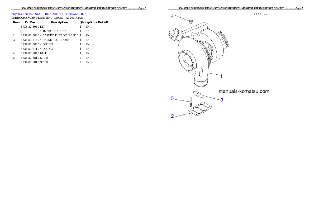 Protected: SAA6D102E-2CC S/N .-UP Partsbook