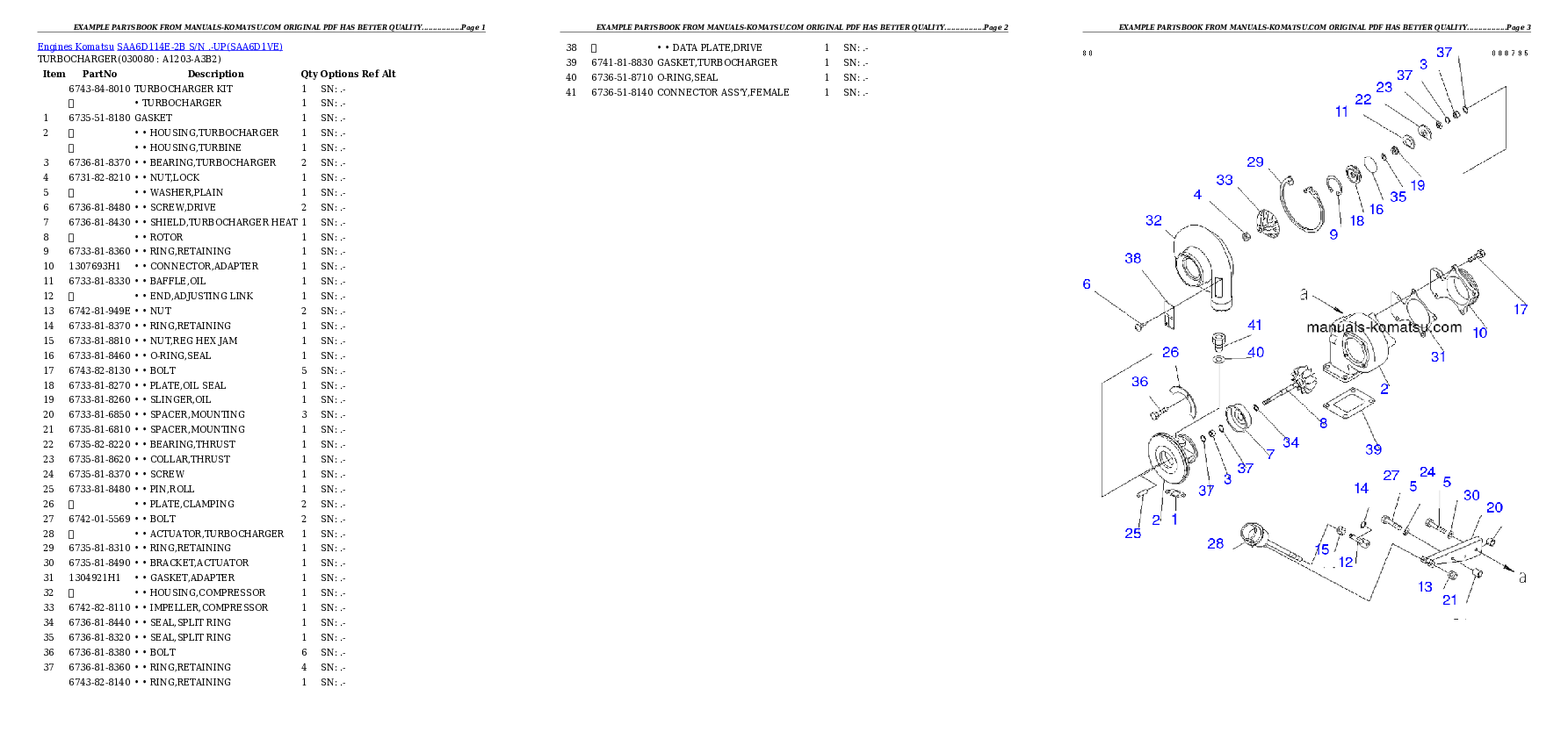 Protected: SAA6D114E-2B S/N .-UP Partsbook