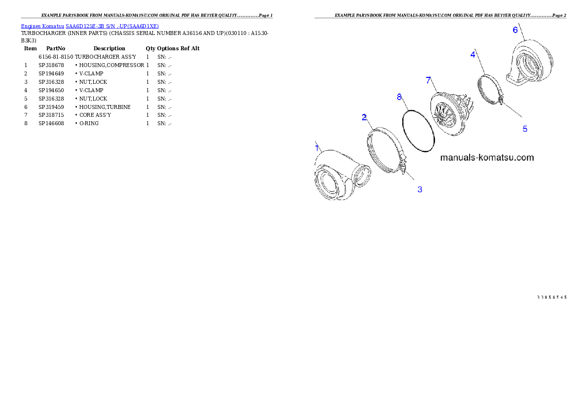 Protected: SAA6D125E-3B S/N .-UP Partsbook