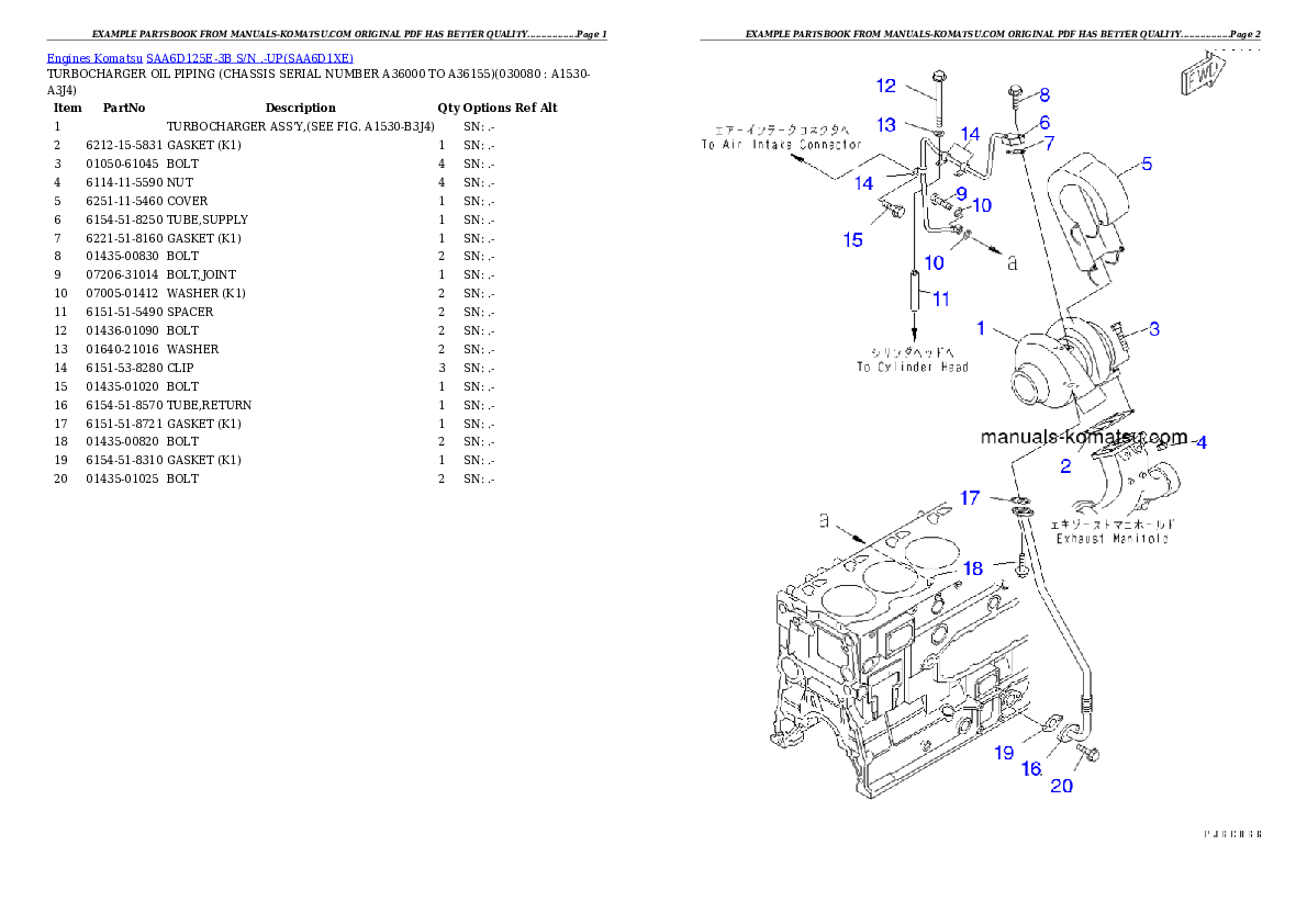 Protected: SAA6D125E-3B S/N .-UP Partsbook