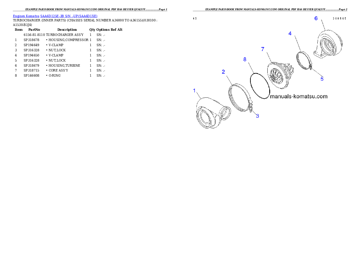 Protected: SAA6D125E-3B S/N .-UP Partsbook