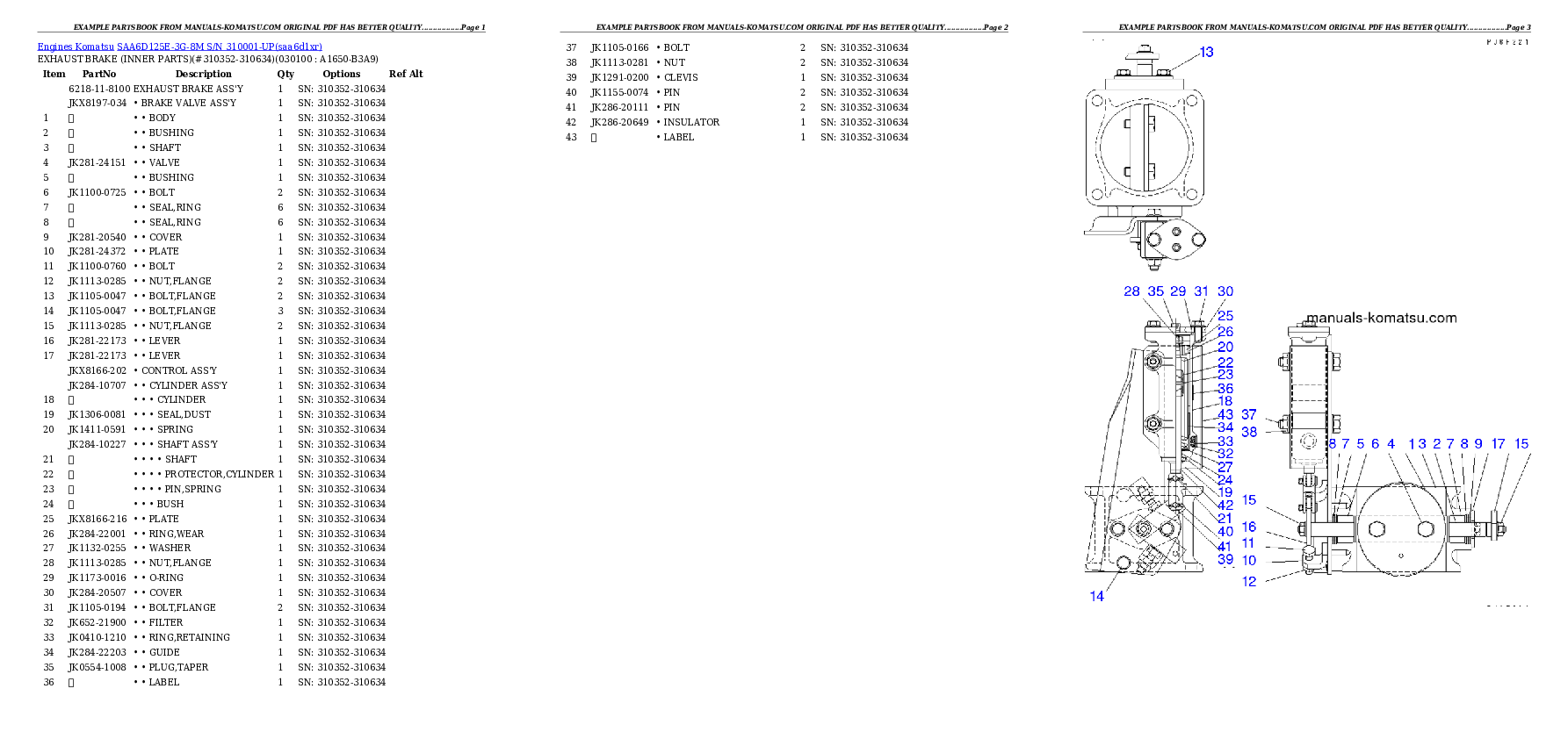 Protected: SAA6D125E-3G-8M S/N 310001-UP Partsbook