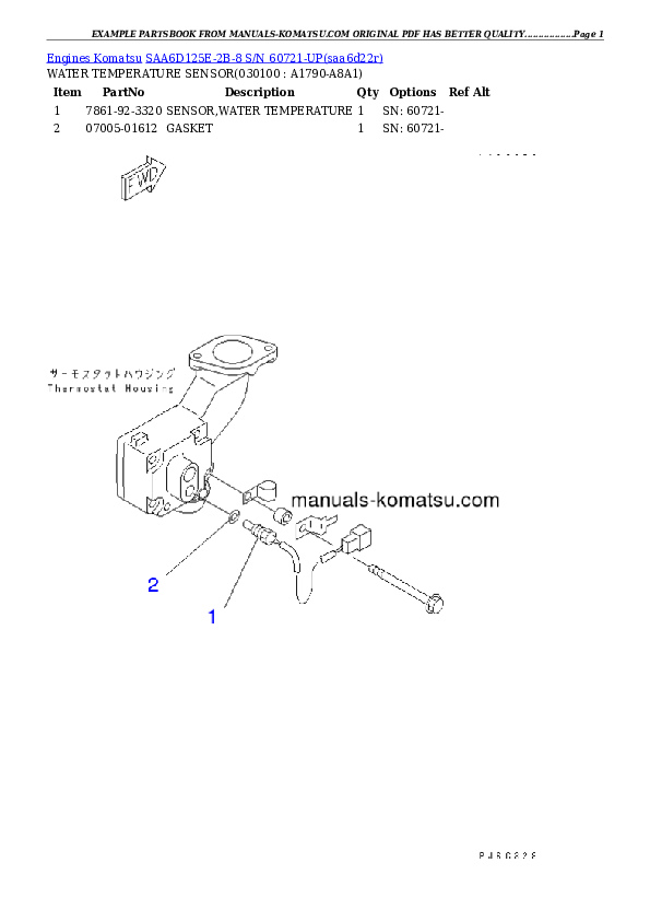 Protected: SAA6D125E-2B-8 S/N 60721-UP Partsbook