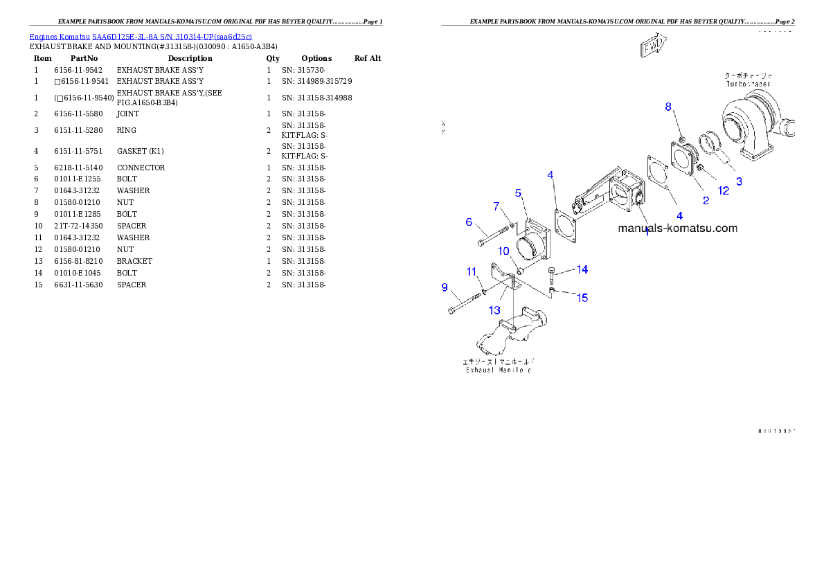 Protected: SAA6D125E-3L-8A S/N 310314-UP Partsbook