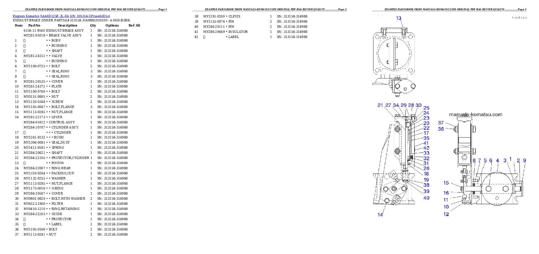Protected: SAA6D125E-3L-8A S/N 310314-UP Partsbook
