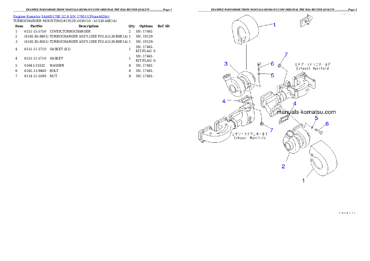 Protected: SAA6D170E-2C-8 S/N 17001-UP Partsbook