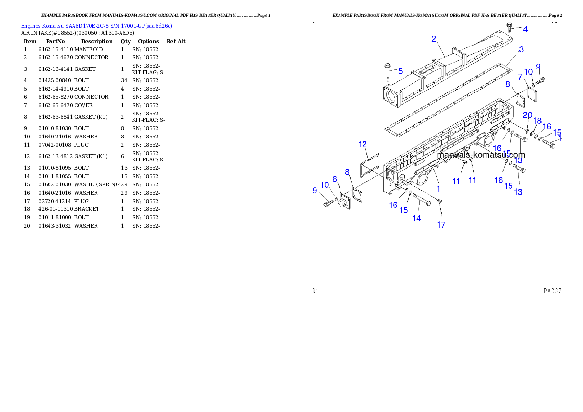 Protected: SAA6D170E-2C-8 S/N 17001-UP Partsbook