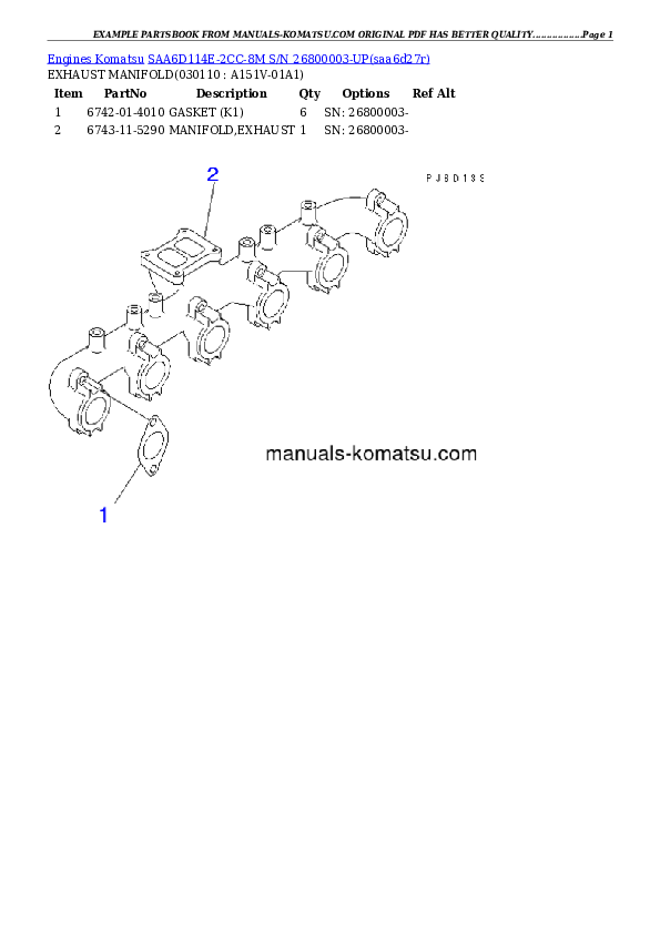 Protected: SAA6D114E-2CC-8M S/N 26800003-UP Partsbook